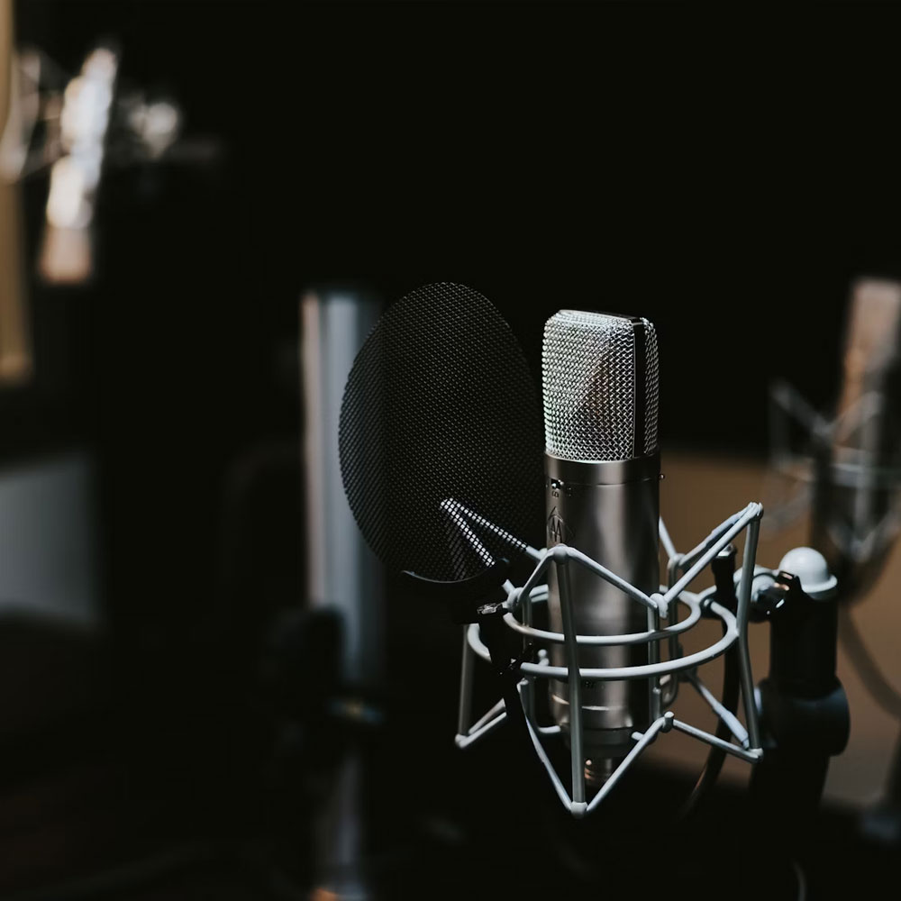 radio or podcast microphone
